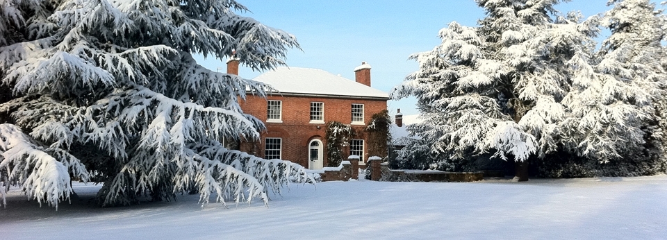 Snow at The Orchards School of Cookery
